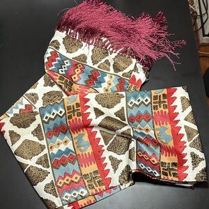 Bohemian Chic Multicolor Scarf with Fringe